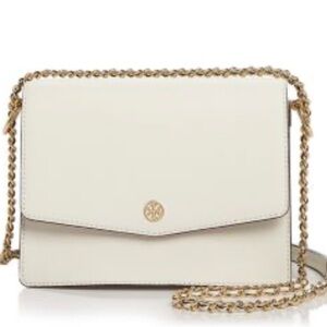 Tory Burch Robinson Cream Chain Shoulder Bag